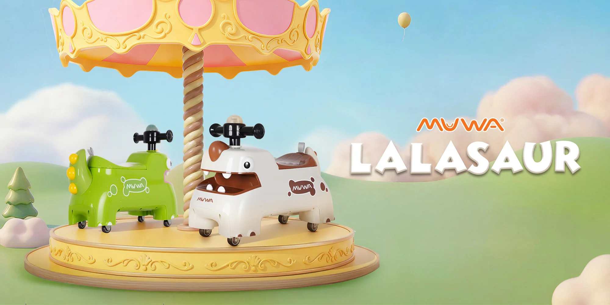 MUWA Lalasaur ride on car for toddler Malaysia Banner